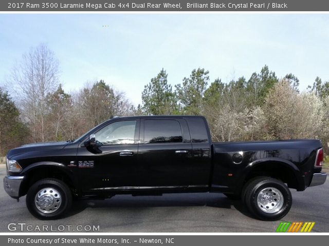 2017 Ram 3500 Laramie Mega Cab 4x4 Dual Rear Wheel in Brilliant Black Crystal Pearl