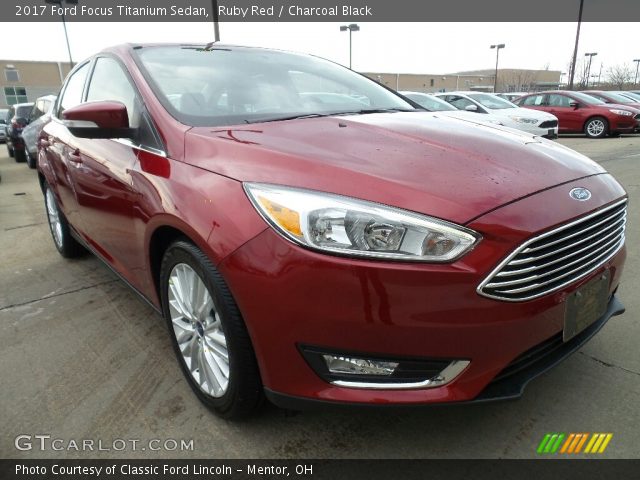 2017 Ford Focus Titanium Sedan in Ruby Red