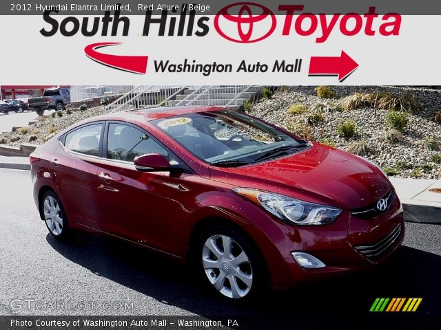 2012 Hyundai Elantra Limited in Red Allure