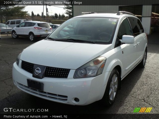 2004 Nissan Quest 3.5 SE in Nordic White Pearl