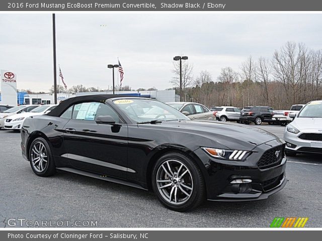 2016 Ford Mustang EcoBoost Premium Convertible in Shadow Black