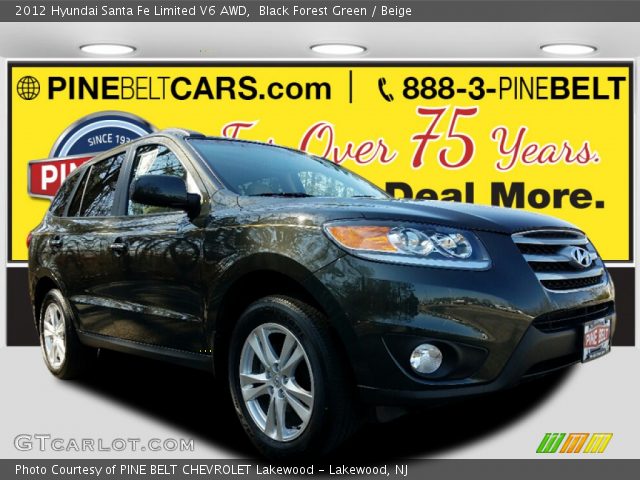2012 Hyundai Santa Fe Limited V6 AWD in Black Forest Green