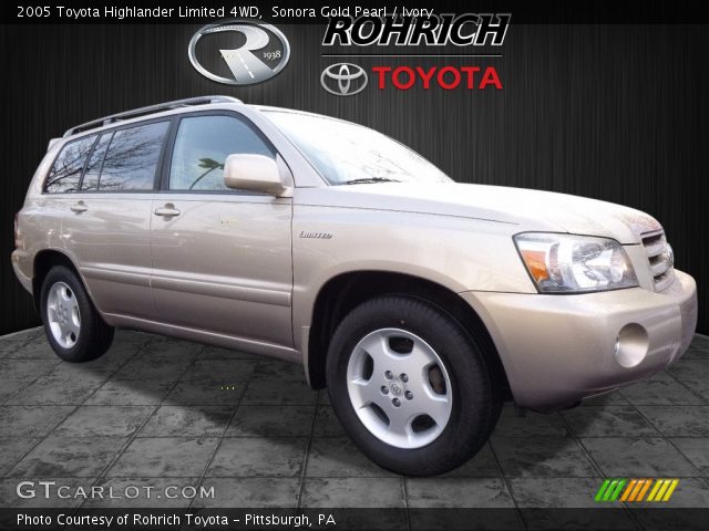2005 Toyota Highlander Limited 4WD in Sonora Gold Pearl