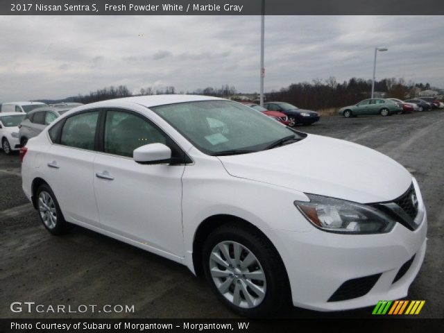 2017 Nissan Sentra S in Fresh Powder White