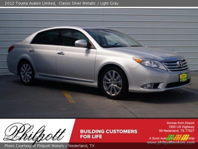 2012 Toyota Avalon Limited in Classic Silver Metallic