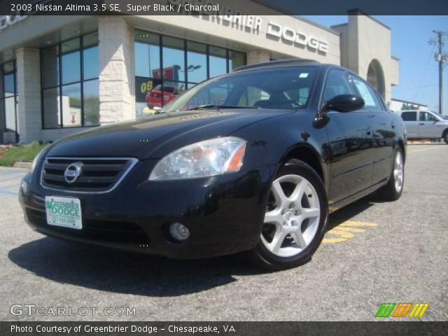 2003 Nissan Altima 3.5 SE in Super Black