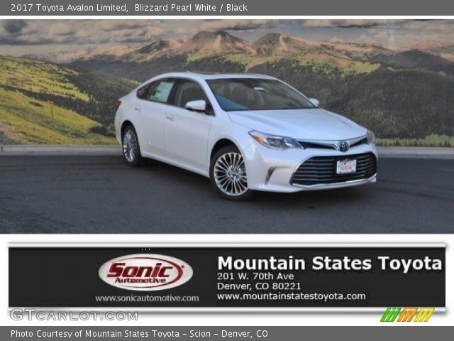 2017 Toyota Avalon Limited in Blizzard Pearl White