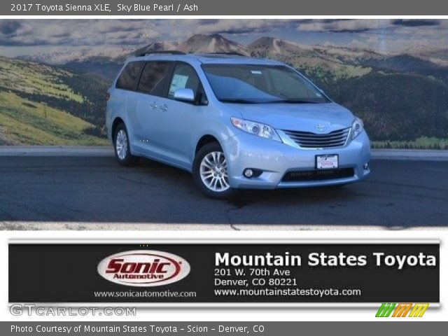 2017 Toyota Sienna XLE in Sky Blue Pearl