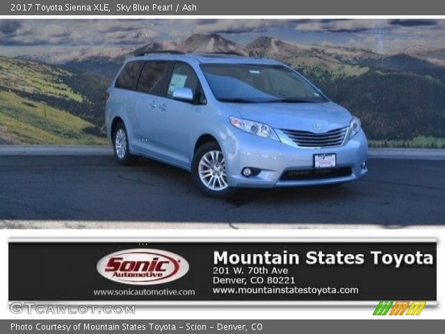 2017 Toyota Sienna XLE in Sky Blue Pearl