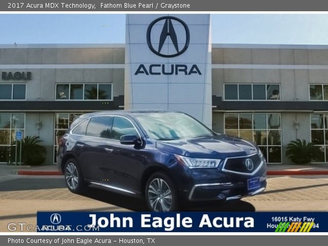 2017 Acura MDX Technology in Fathom Blue Pearl