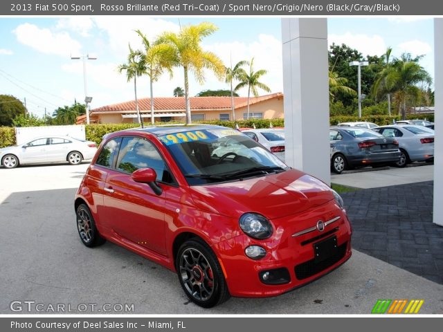 2013 Fiat 500 Sport in Rosso Brillante (Red Tri-Coat)