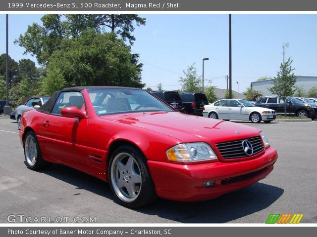 1999 Mercedes-Benz SL 500 Roadster in Magma Red