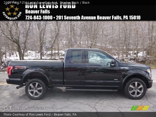 2016 Ford F150 Lariat SuperCab 4x4 in Shadow Black