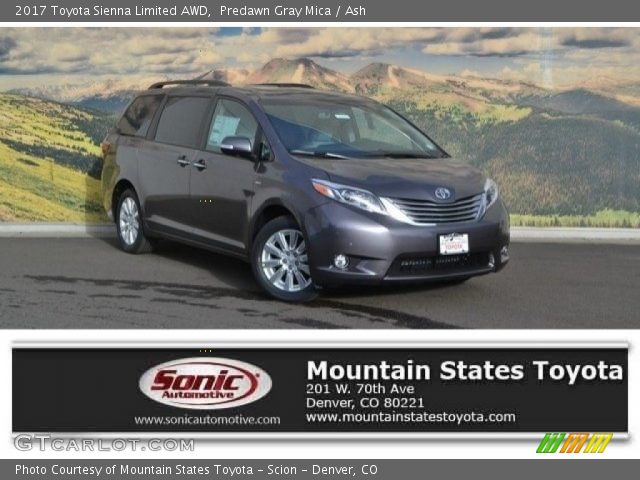 2017 Toyota Sienna Limited AWD in Predawn Gray Mica