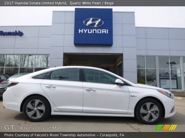 2017 Hyundai Sonata Limited Hybrid in Quartz White Pearl
