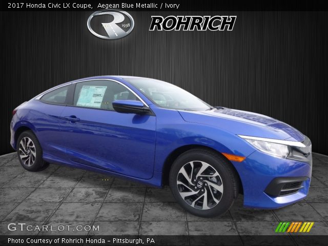 2017 Honda Civic LX Coupe in Aegean Blue Metallic