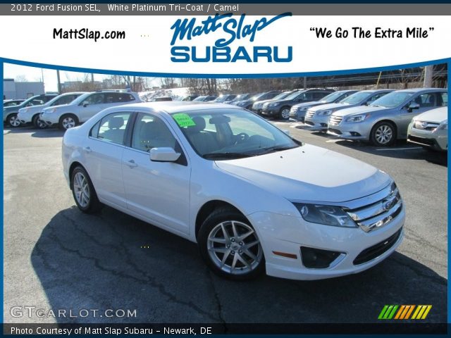 2012 Ford Fusion SEL in White Platinum Tri-Coat
