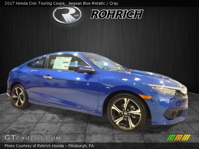 2017 Honda Civic Touring Coupe in Aegean Blue Metallic