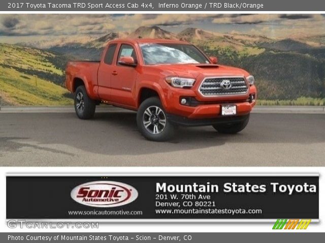 2017 Toyota Tacoma TRD Sport Access Cab 4x4 in Inferno Orange