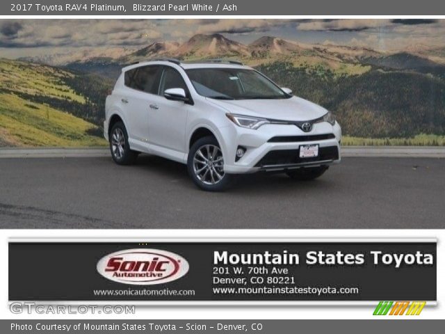 2017 Toyota RAV4 Platinum in Blizzard Pearl White