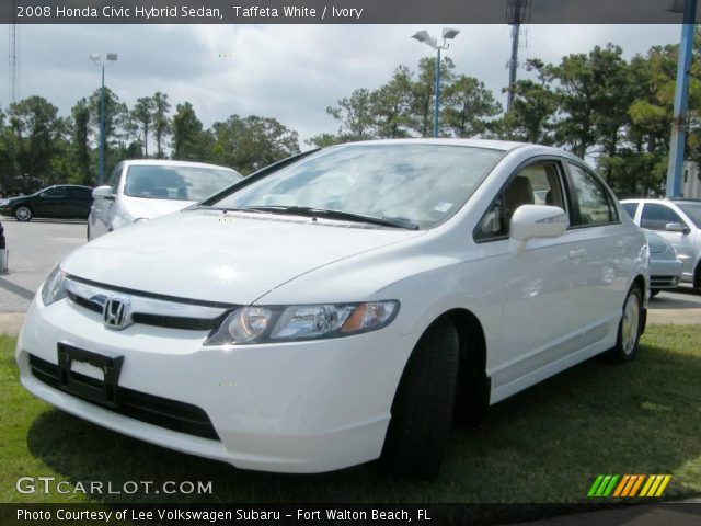 2008 Honda Civic Hybrid Sedan in Taffeta White