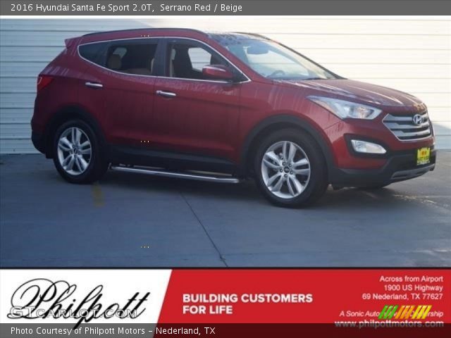 2016 Hyundai Santa Fe Sport 2.0T in Serrano Red