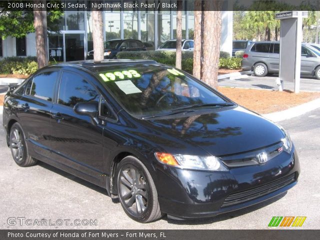 2008 Honda Civic Si Sedan in Nighthawk Black Pearl