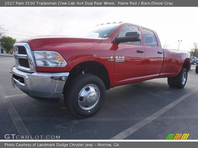 2017 Ram 3500 Tradesman Crew Cab 4x4 Dual Rear Wheel in Flame Red
