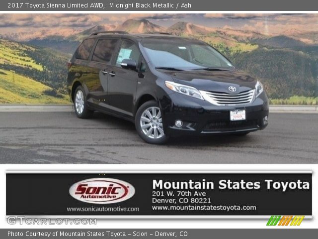 2017 Toyota Sienna Limited AWD in Midnight Black Metallic