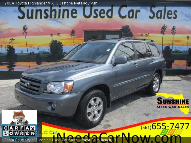2004 Toyota Highlander V6 in Bluestone Metallic