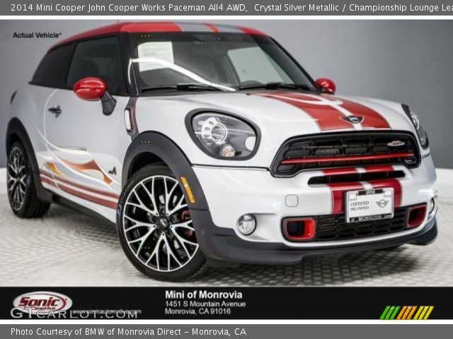 2014 Mini Cooper John Cooper Works Paceman All4 AWD in Crystal Silver Metallic