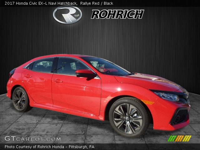2017 Honda Civic EX-L Navi Hatchback in Rallye Red