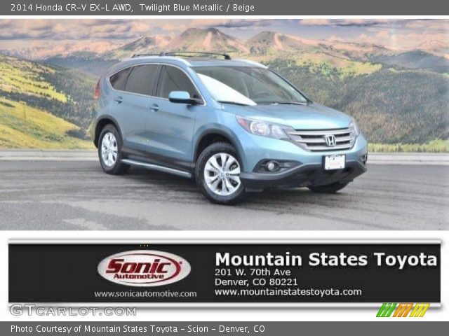 2014 Honda CR-V EX-L AWD in Twilight Blue Metallic
