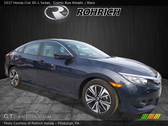 2017 Honda Civic EX-L Sedan in Cosmic Blue Metallic