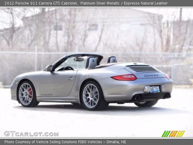 2012 Porsche 911 Carrera GTS Cabriolet in Platinum Silver Metallic