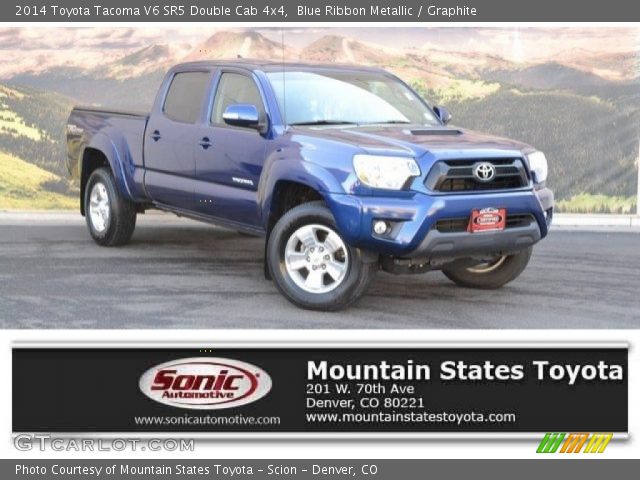 2014 Toyota Tacoma V6 SR5 Double Cab 4x4 in Blue Ribbon Metallic