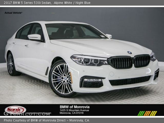 Alpine White 2017 Bmw 5 Series 530i Sedan Night Blue