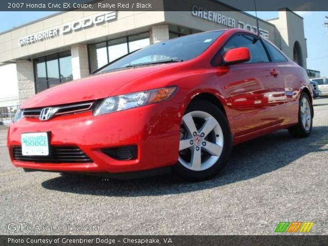 2007 Honda Civic EX Coupe in Rallye Red