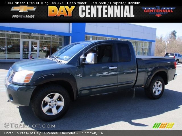2004 Nissan Titan XE King Cab 4x4 in Deep Water Blue/Green