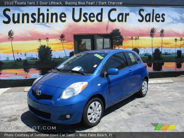 2010 Toyota Yaris 3 Door Liftback in Blazing Blue Pearl