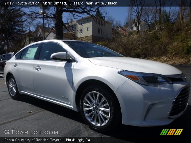 2017 Toyota Avalon Hybrid Limited in Blizzard Pearl White
