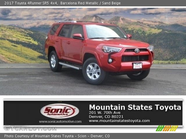 2017 Toyota 4Runner SR5 4x4 in Barcelona Red Metallic