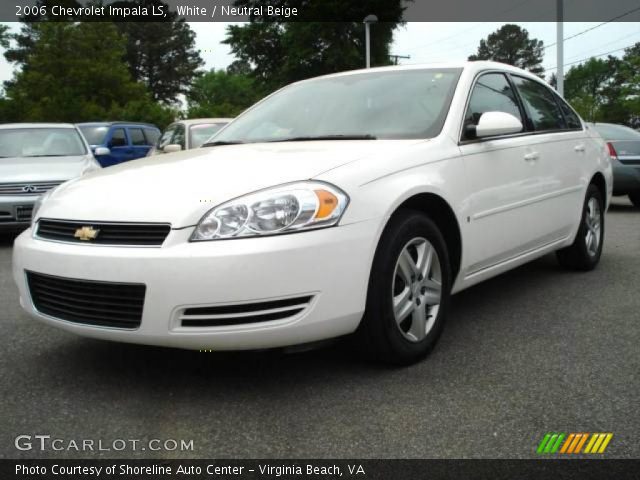White 2006 Chevrolet Impala Ls Neutral Beige Interior