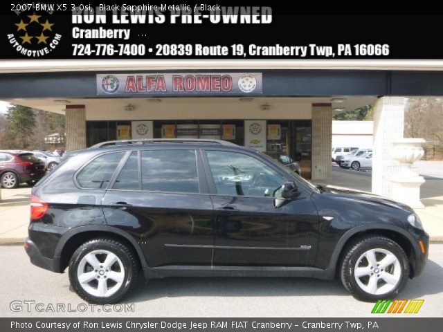 2007 BMW X5 3.0si in Black Sapphire Metallic