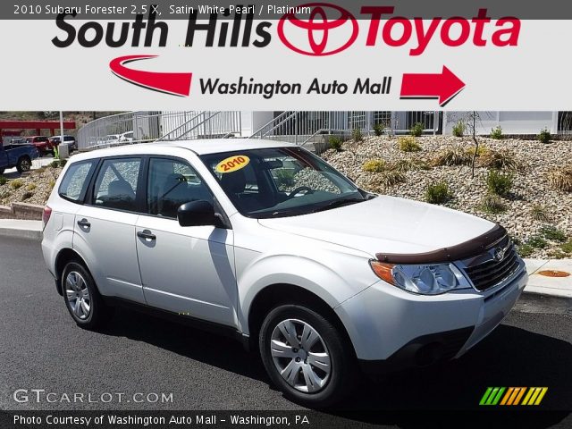 2010 Subaru Forester 2.5 X in Satin White Pearl