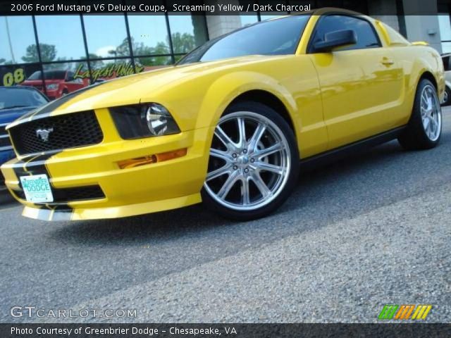 2006 Ford Mustang V6 Deluxe Coupe in Screaming Yellow