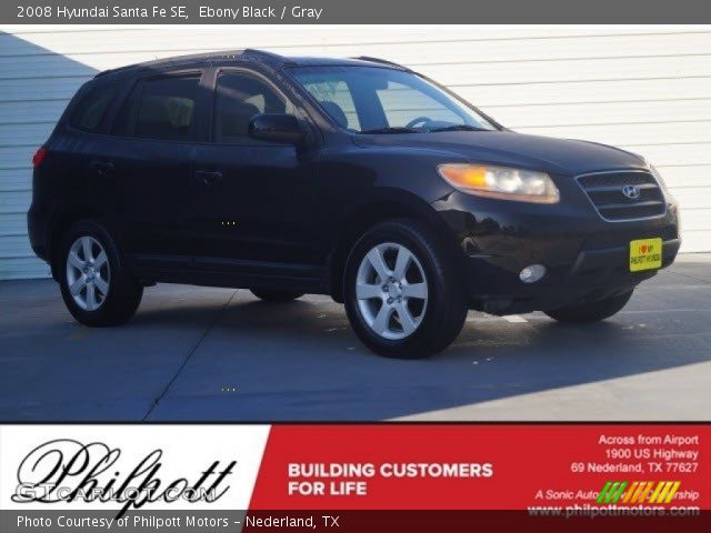 2008 Hyundai Santa Fe SE in Ebony Black