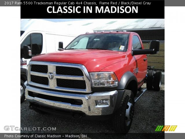 2017 Ram 5500 Tradesman Regular Cab 4x4 Chassis in Flame Red
