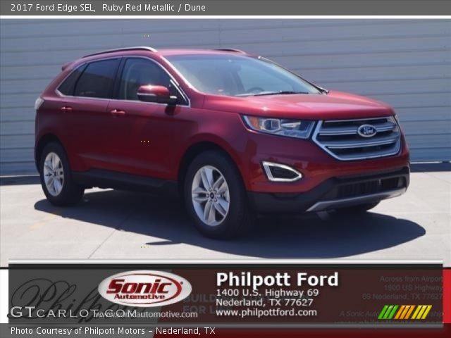 2017 Ford Edge SEL in Ruby Red Metallic