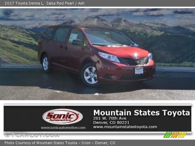 2017 Toyota Sienna L in Salsa Red Pearl